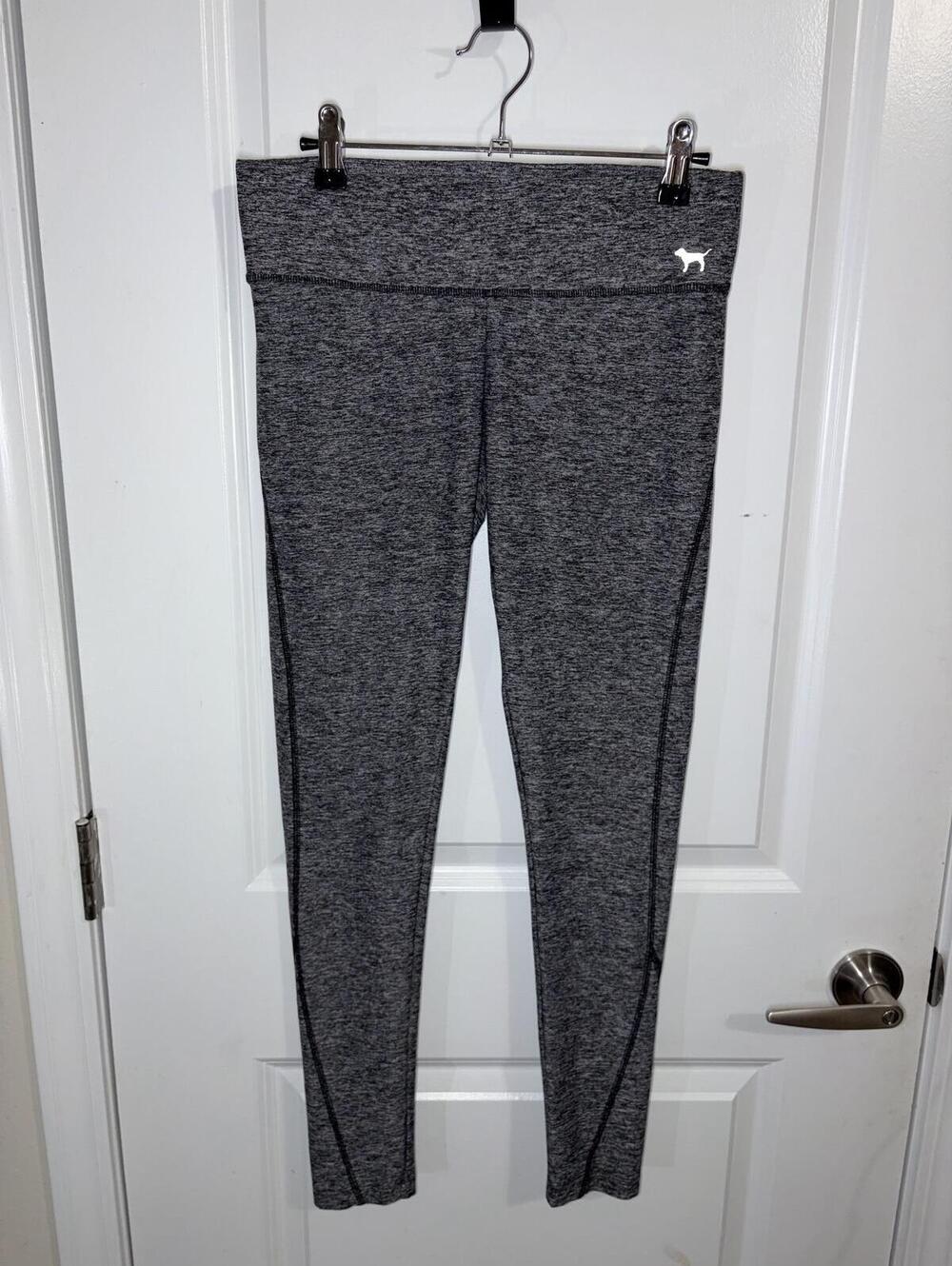 Pink Victoria's Secret Black Heathered Yoga crop small